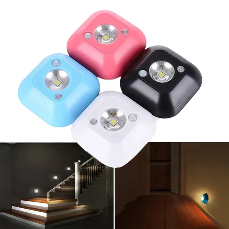 Wireless LED Sensor Night Light Battery Powered PIR... From ...