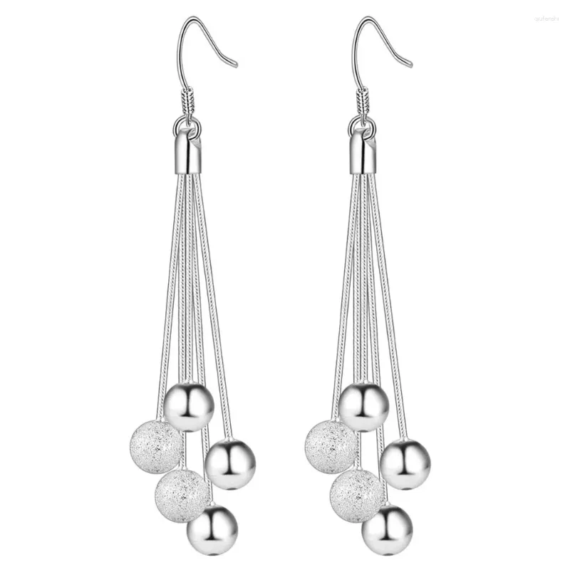 Boucles d'oreilles en peluche Gifts de fête de mariage AE324 Couleur argentée classique pour femmes bijoux de mode en gros suspension