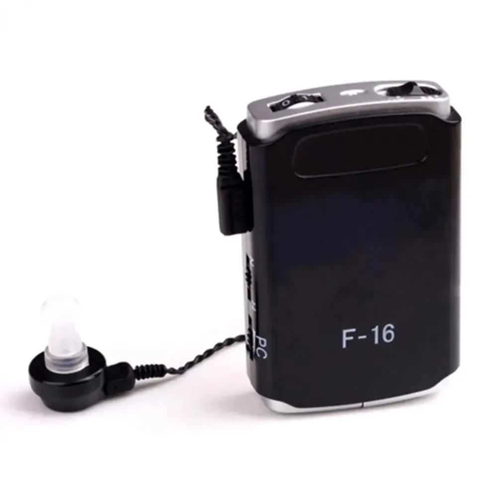 Amplifiers F16 Hearing Aid Sound Amplifier High Power Pocket Wired Box Protable Mini Ear Stand Amplifier Receiver