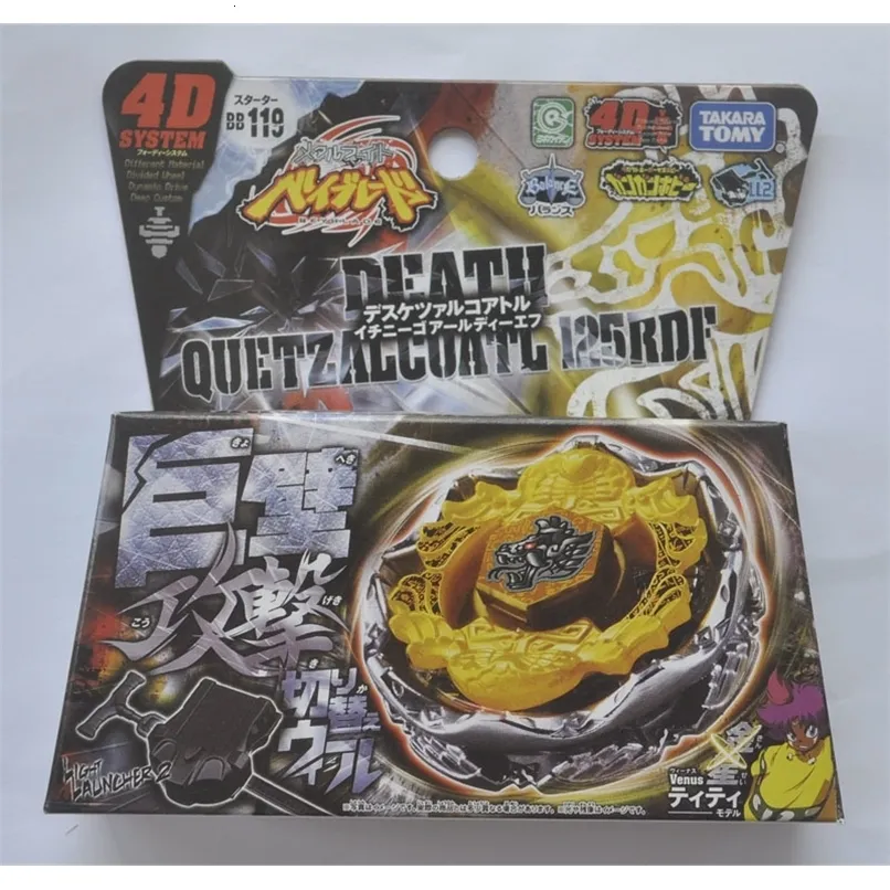 Toma Beyblade Metal Battle Fusion Top BB119 Death Quetzalcoatl 125rdf 4d z Bey Launcher 240416