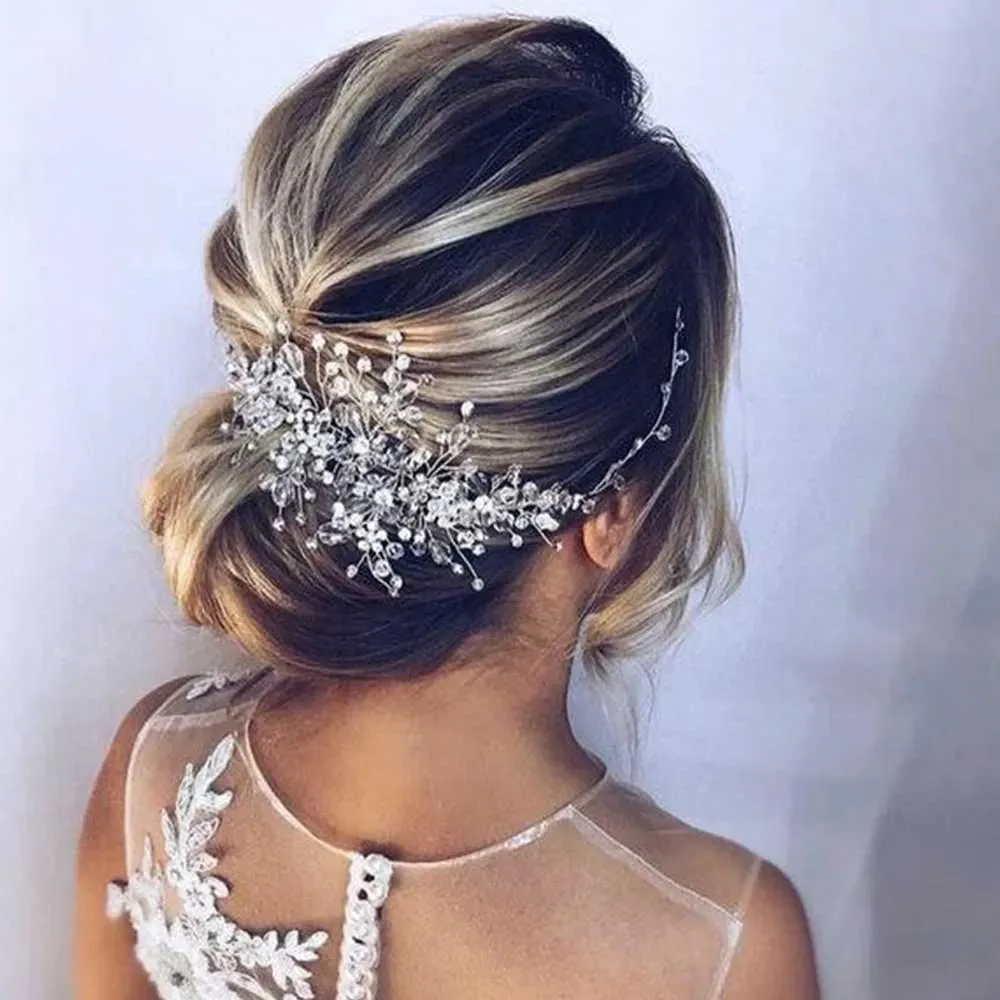 Hochzeitshaarschmuck Itacazzo Braut Kopfwege Mode Hochzeitshaar Kamm exquisites Haarband geeignet für Frauen Geburtstagsfeier Prom Accessoires