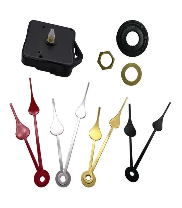 Hemklockor DIY Quartz Clock Movement Kit Black Clock Accessories Spindel Mekanism Reparation med handuppsättningar Axel längd 13 GH13041514