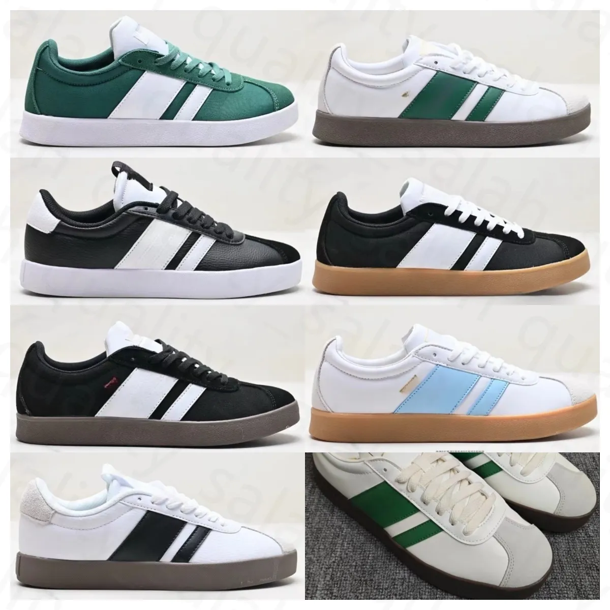 2024 Ny designer Neo VL Court Classic Running Shoes Black White Green Casual Men Women Sports Low Sneakers Storlek 36-45