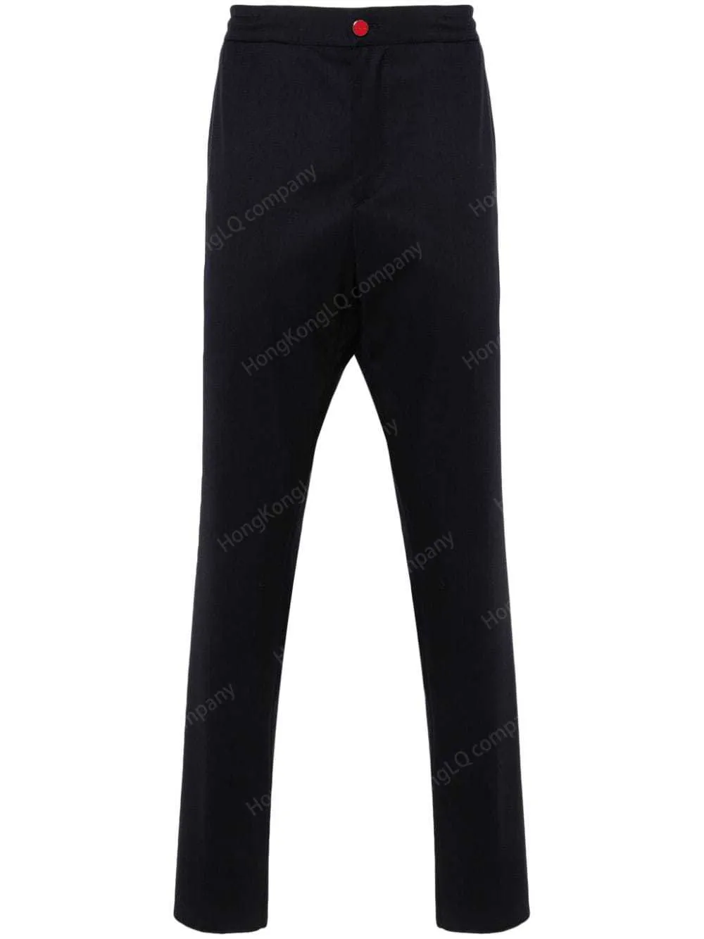 Herrenhosen Kiton Logo-Patch-Baumwoll-sich verjüngte Hose für Mann lässig Langes Hosen Marine Blau