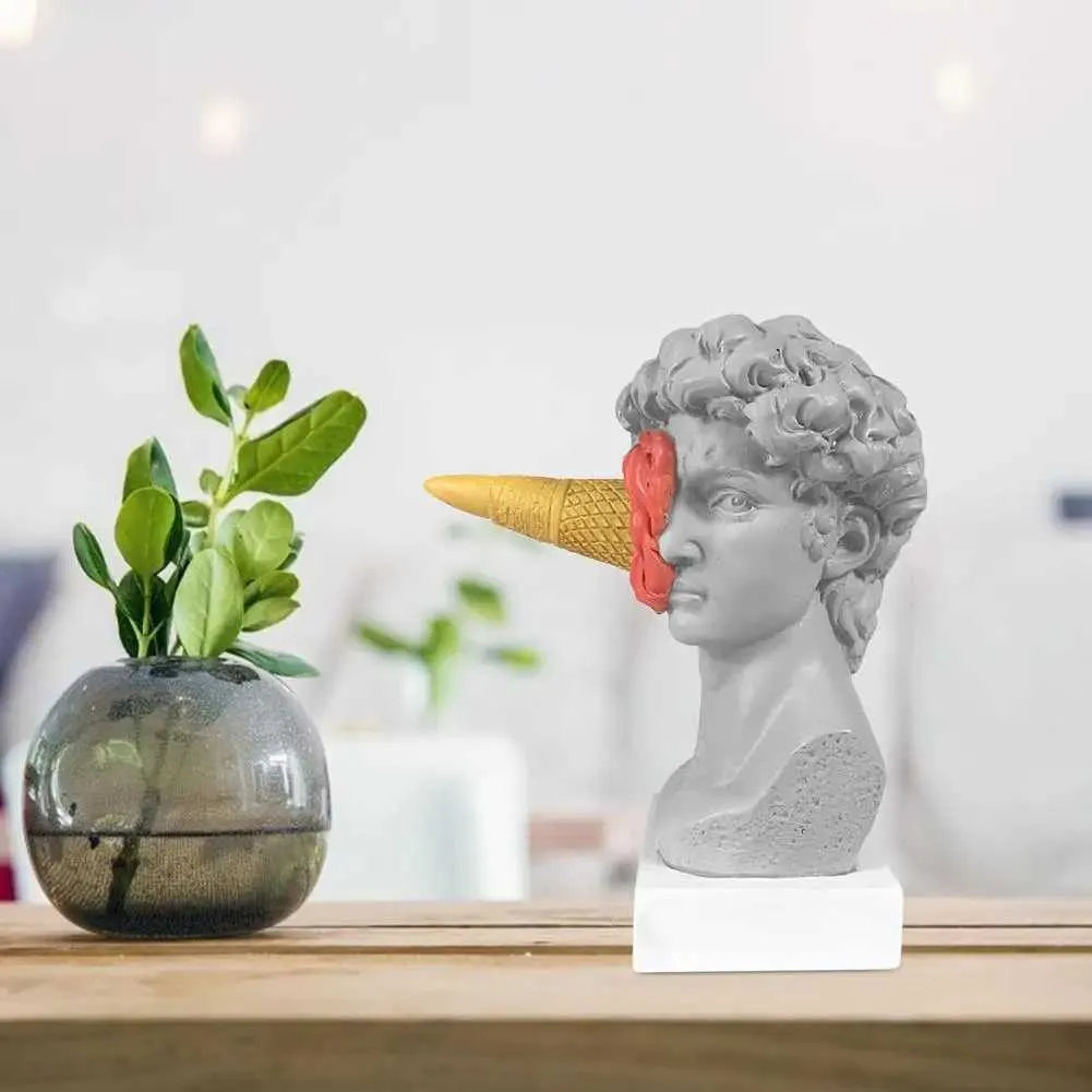 Decoratieve objecten Figurines Ice Cream David standbeeld David Sculpture Key opbergkamer decor moderne eenvoud Figurine Noordse Decoratie Home Accessories T240505