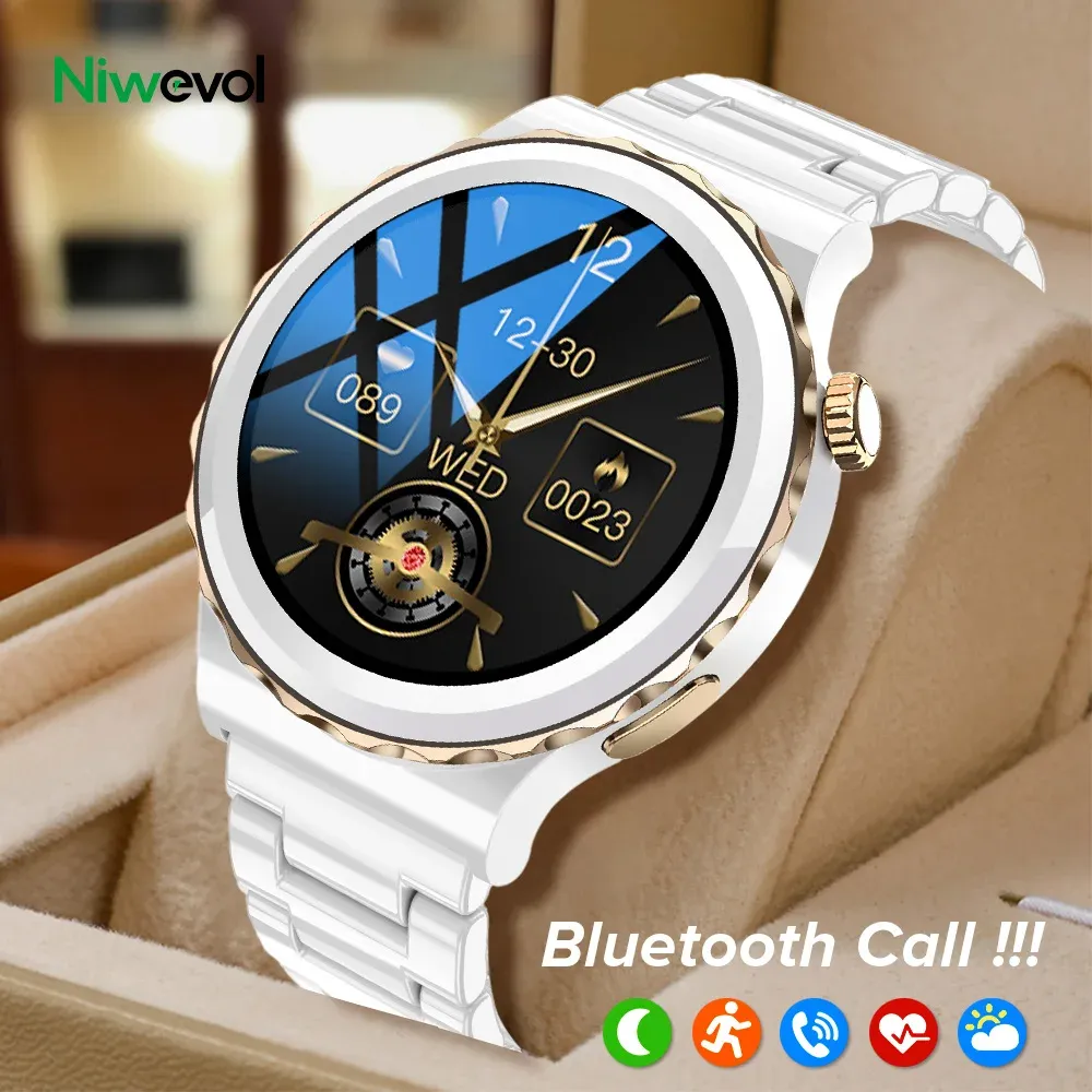 Montres 2022 NOUVELLE WORT SMART WATRES FEMMES BLUETOOTH MUSIQUE PLAYBACK RÉPONSE APPEL MODE SPORT