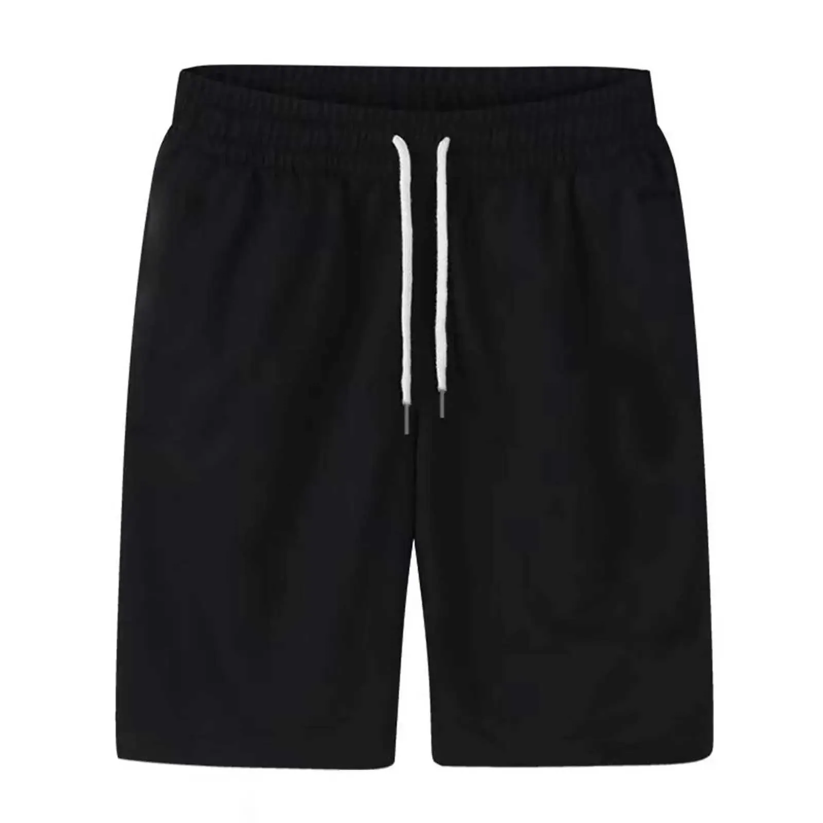 Sports Men's Shorts Mens Pocket Solid Trawstring Board Trunk Beach Pantals Shorts Summer Summer pantalon zippé Pocked Papant de survêtement en vrac.240507