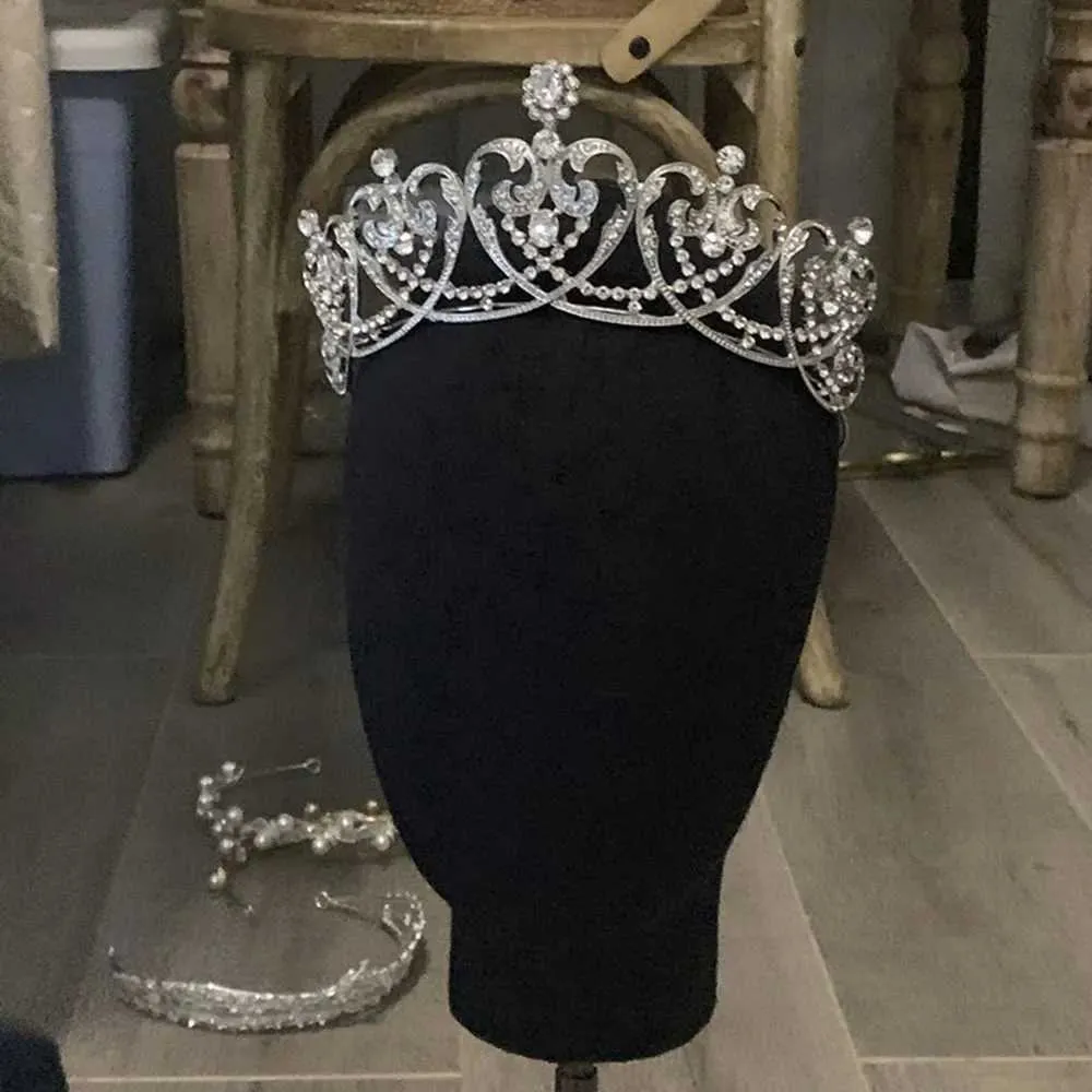 Bruiloft haar sieraden bruiloft bruid trouwjurk hoofddeksel kroon legering reuxestone tiaras dames klassieke feestjurk accessoires