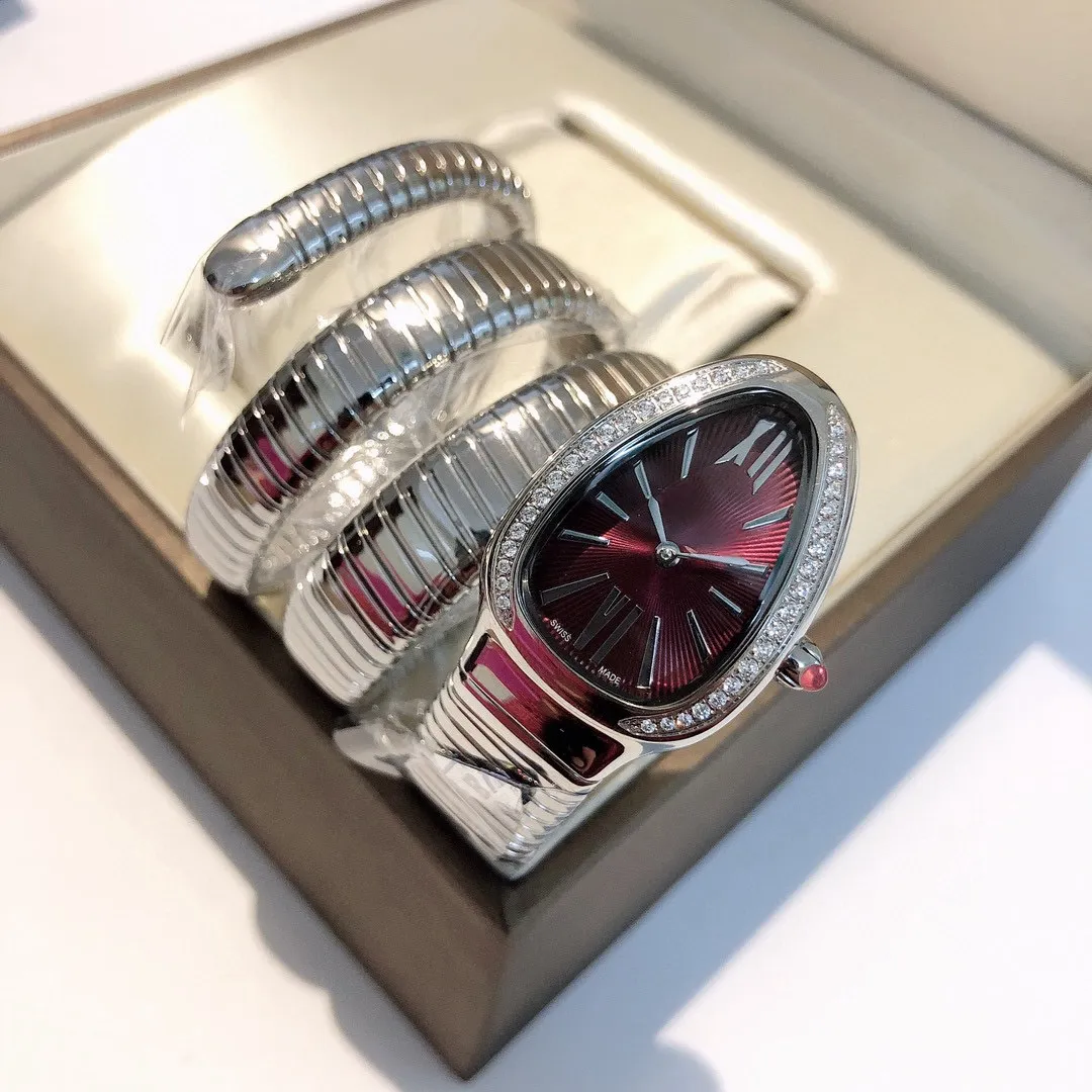 Luxe ontwerper horloges dameswatch relojes slang horloge diamant horloges serpentine horloge voor dames klassieke armbandstijl veerband relogios orologio di lusso