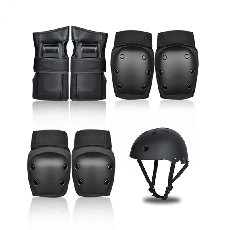 Kneepads Skateboard -Schutzausrüstung Protektor Set Knie Ellbogenpolster Longboard Erwachsener Kinder Fahrrad Fahrrad Inline Rollschubstiere Outdoor Sport im Freien