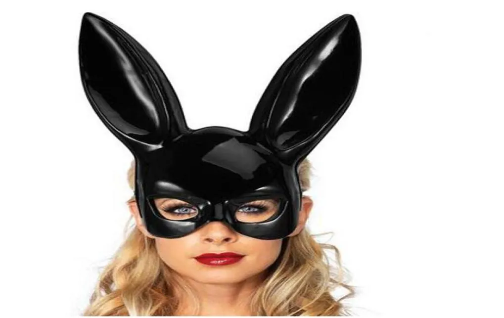 Halloween Laides Bunny Mask Party Bar Nightclub Costume Rabbit Ears Mask GB11583559813