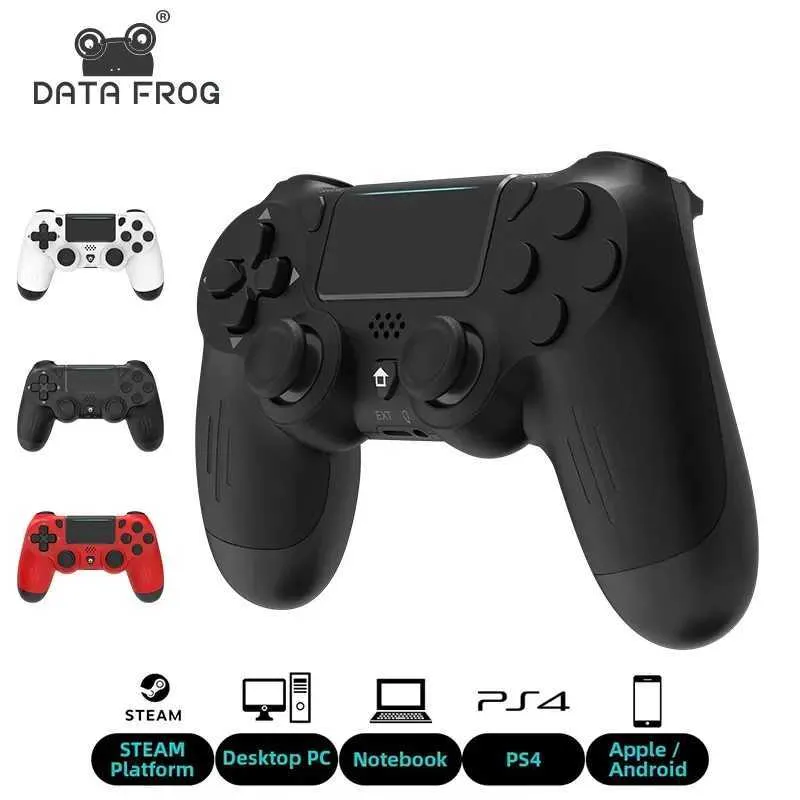 ATA Frog Bluetooth Contrôleur de jeu compatible adapté à PS4 Slim Pro PC VIBRATION 6 AXIS Sensor de mouvement Joystick Game Board 2023 J240507