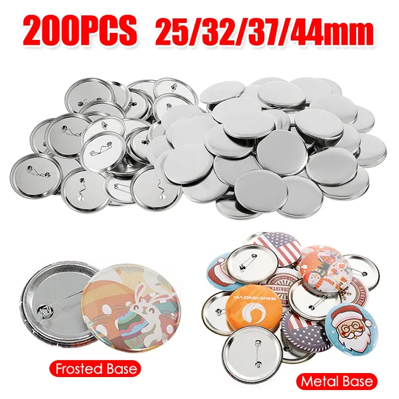 Faire 200pcs 25 mm 32 mm 37 mm 44 mm en métal Badge Pin de bouton Pièces de fabricant de bouton pour la machine Machine DIY Badge Maker Pièces