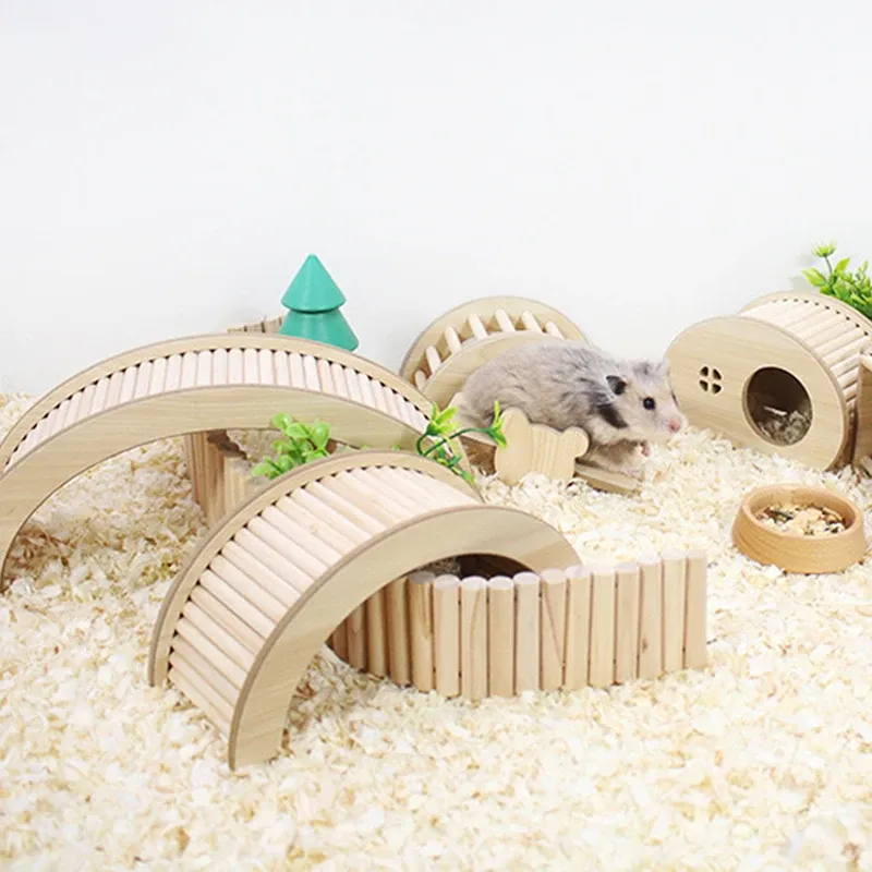 Припасы S/M/L Хомять поднимает лестницу Деревянный мост для морских свинок крыс мелкие животные игрушки клетки декор аксессуары Zczury Akcesoria