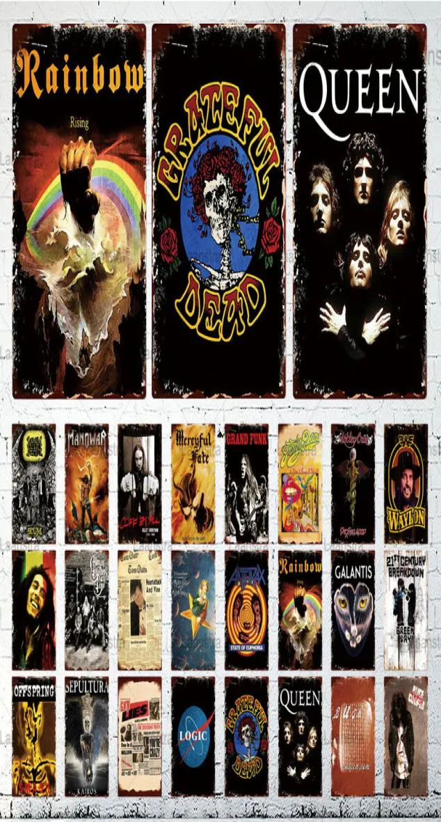 Malen Metal Zinnschild Retro Music Rock Band Bildzeichen Vintage Poster Wandkunstdekor für Cafe Pub Club Bar Eisen Plaque 2030 9481800