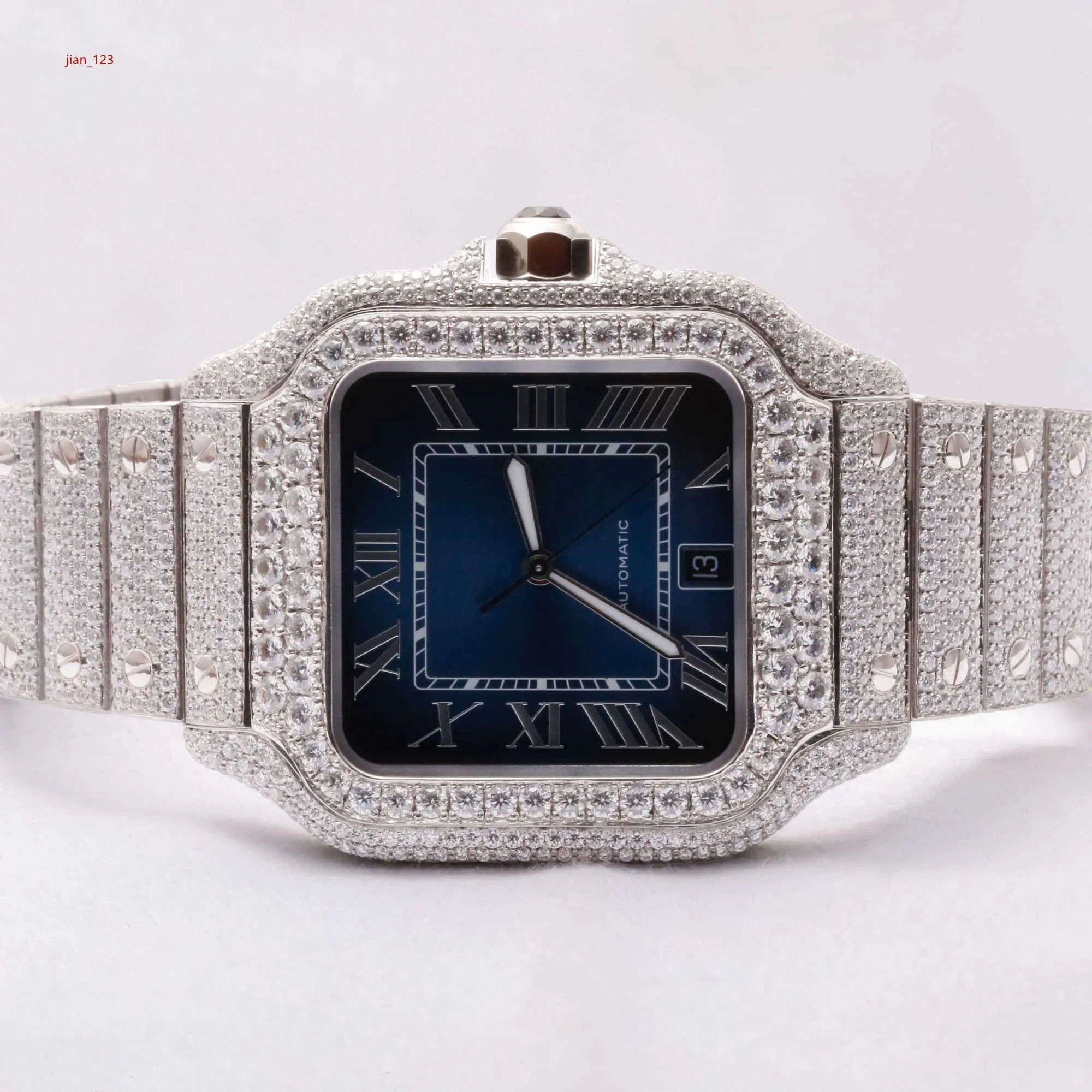 Top -Selling Luxus ICED Out VVS Moissanite Diamond Bast Down Premium -Qualität brandneue Uhr für Männer und Frauen