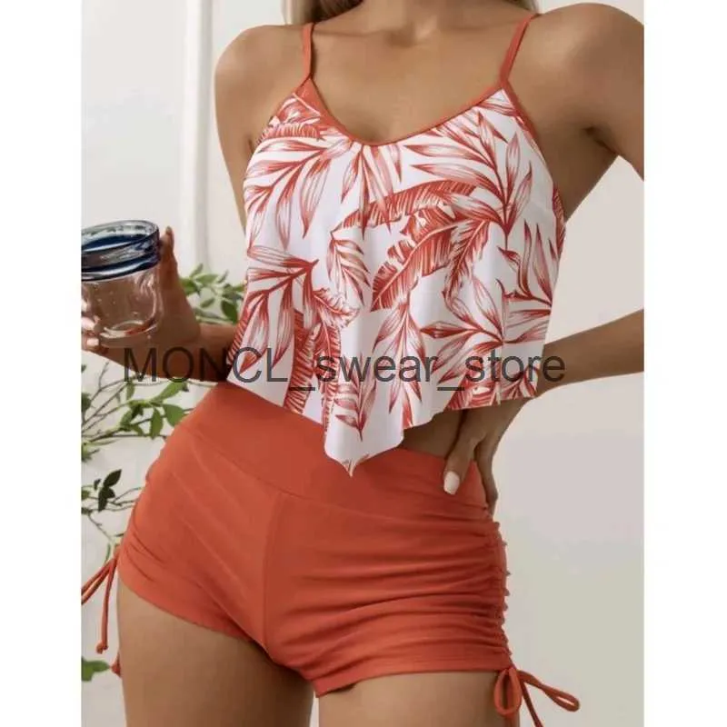 Swimwwear pour femmes Summer Tankini Set Femmes de maillot de bain pour femmes Push Up Femme 2024 Plage Portez des filles de baignade en deux pièces Piscine Suite de baignade H240507