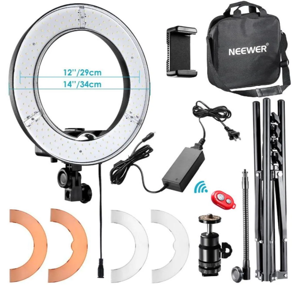 Neewer 14inch äußeres LED -Ring Ring Light Selfie Ring Light Pography Ringlampe mit leichter Ständer Kit für YouTube Make -up für das Telefon C1005612282