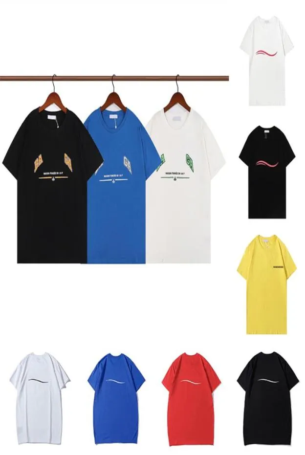 Masculino feminino designer camiseta ondas tingindo tingimento de manga curta paris tee francês luxurys amantes tshirts moda sênior algodão puro hig5926140