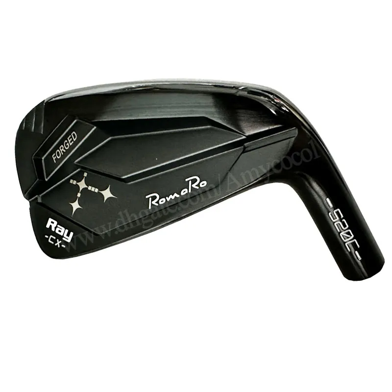 Golfklubbar Head Romaro Ray CX 520C Golf Irons 4-9 P Black Forged Irons Head Set Free Frakt No Shaft