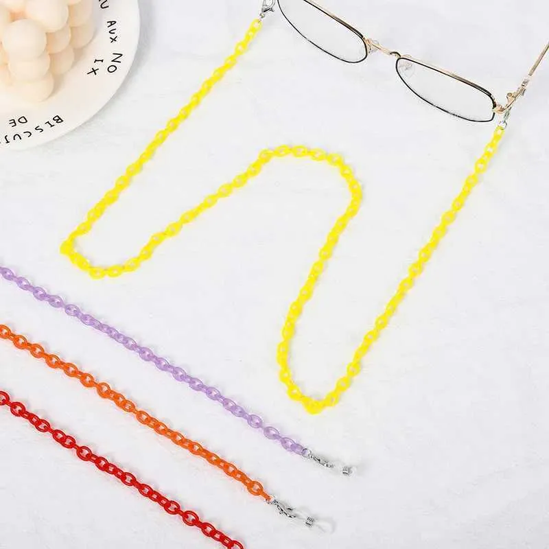 Eyeglasses chains Fashion Acrylic Face-Mask Hanging Rope Glasses Chain For Women Jewelry Sunglasses Chain Lanyard Anti-Falling Eyeglass Chain