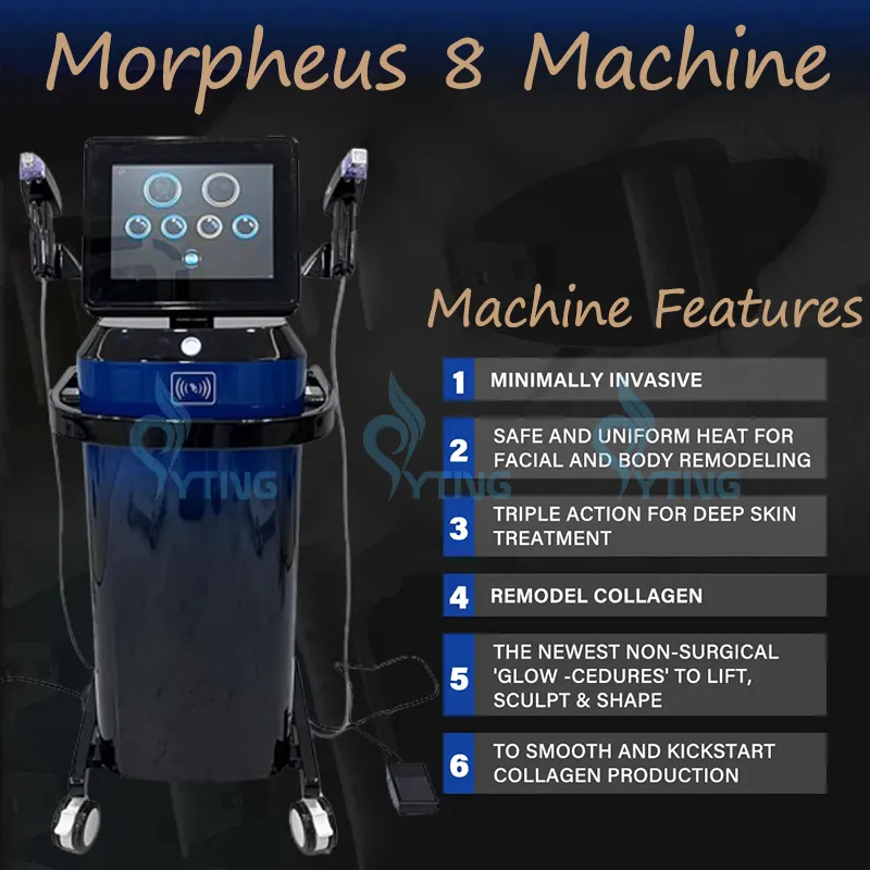 Morpheus8 RF Microneedling Face Lifting Machine Fractional RF Microneedling Scar Acne Treatment Stretch Mark Removal