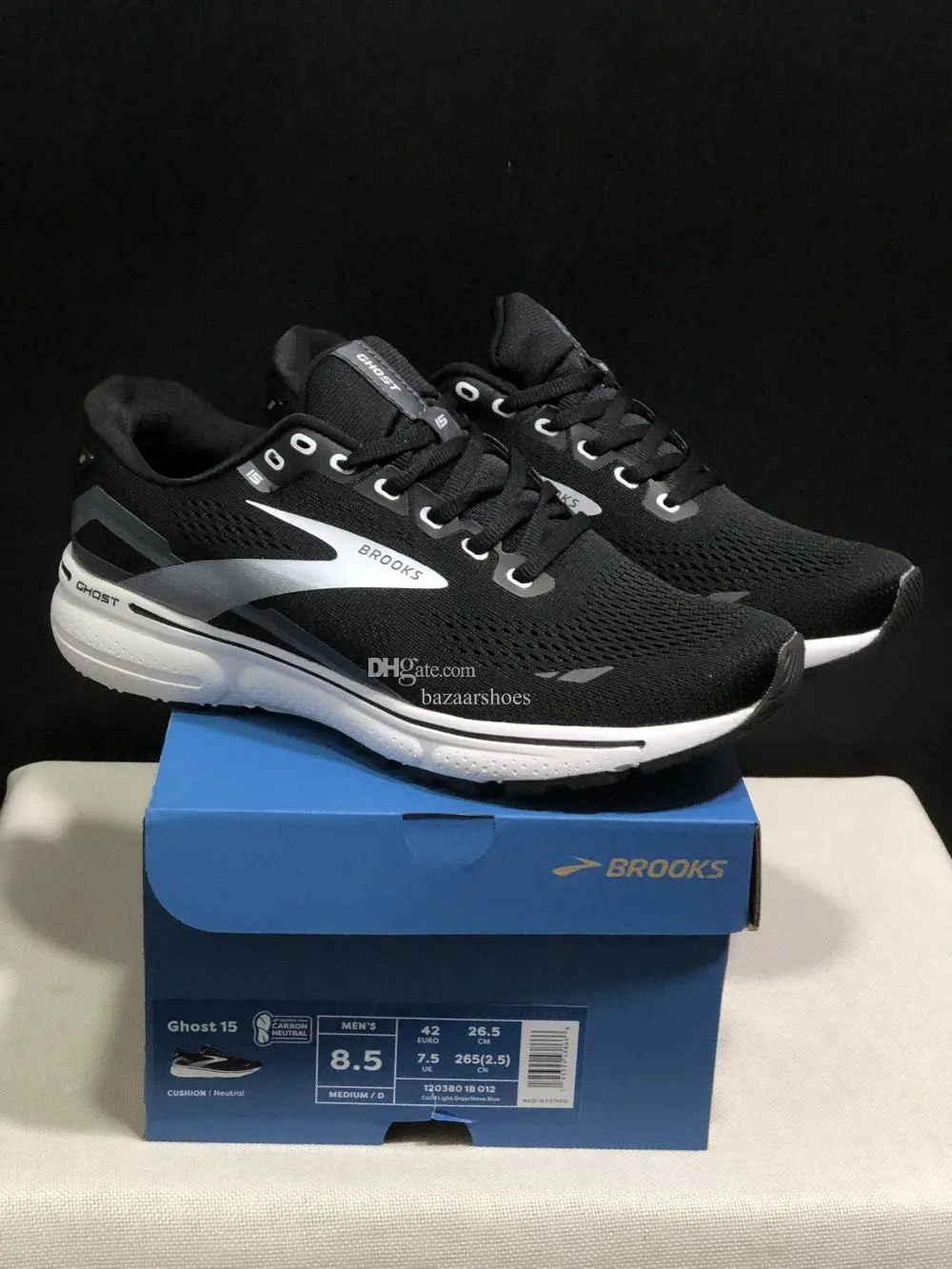 Premium Brooks Running Shoes For Men And Women Ultimate Comfort And Performance In Ghost 15 Triple Black White Grey From Bazaarshoes 22.6 DHgate.Com