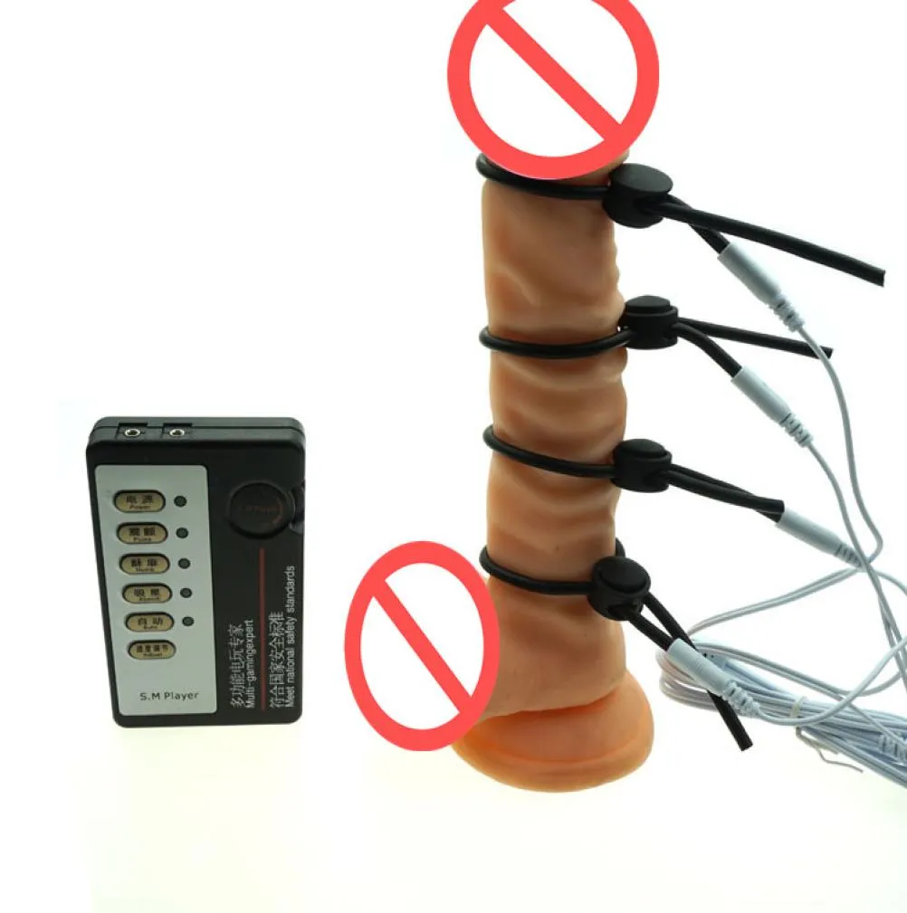 Jouets à thème médical Electro Shock Thérapie pénis extension de pénis anneaux coq anneau stimulation électrique massage sex toys for Men5019928