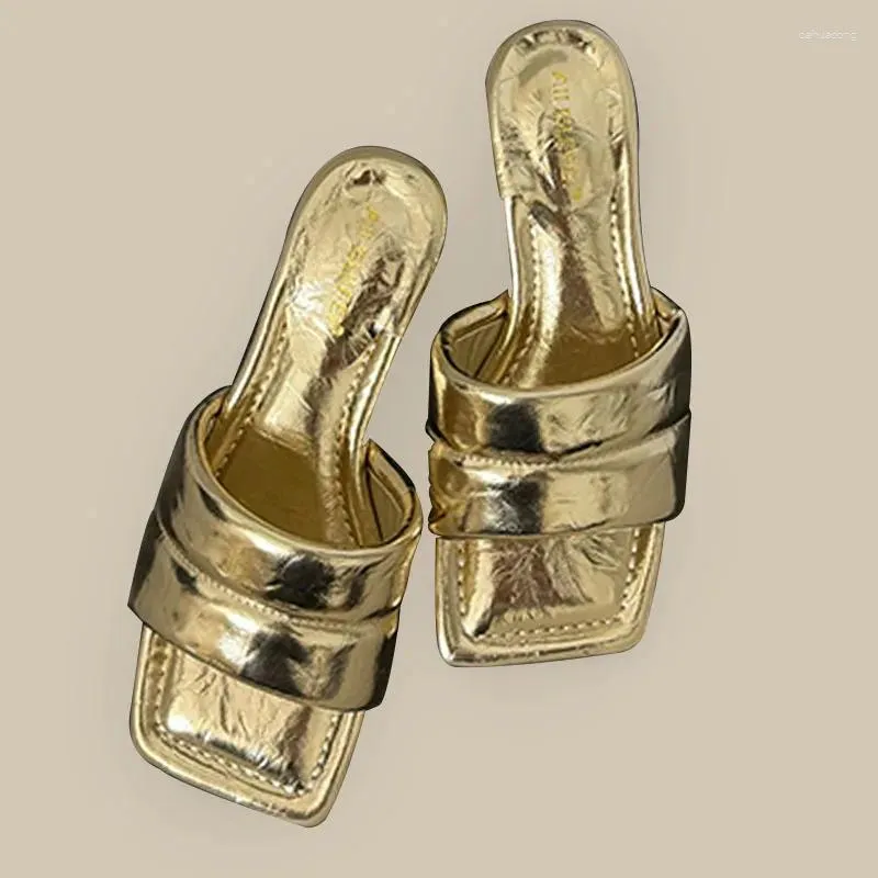 Zapatos casuales Sandalia de tacón de tacón de tacón bajo de sándalo de cojín para mujeres