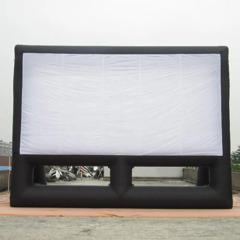 10mwx8mh (33x26ft) Blower devi ile hava sineması projeksiyon partisi film şişme film ekranı taşınabilir projektör dış mekan