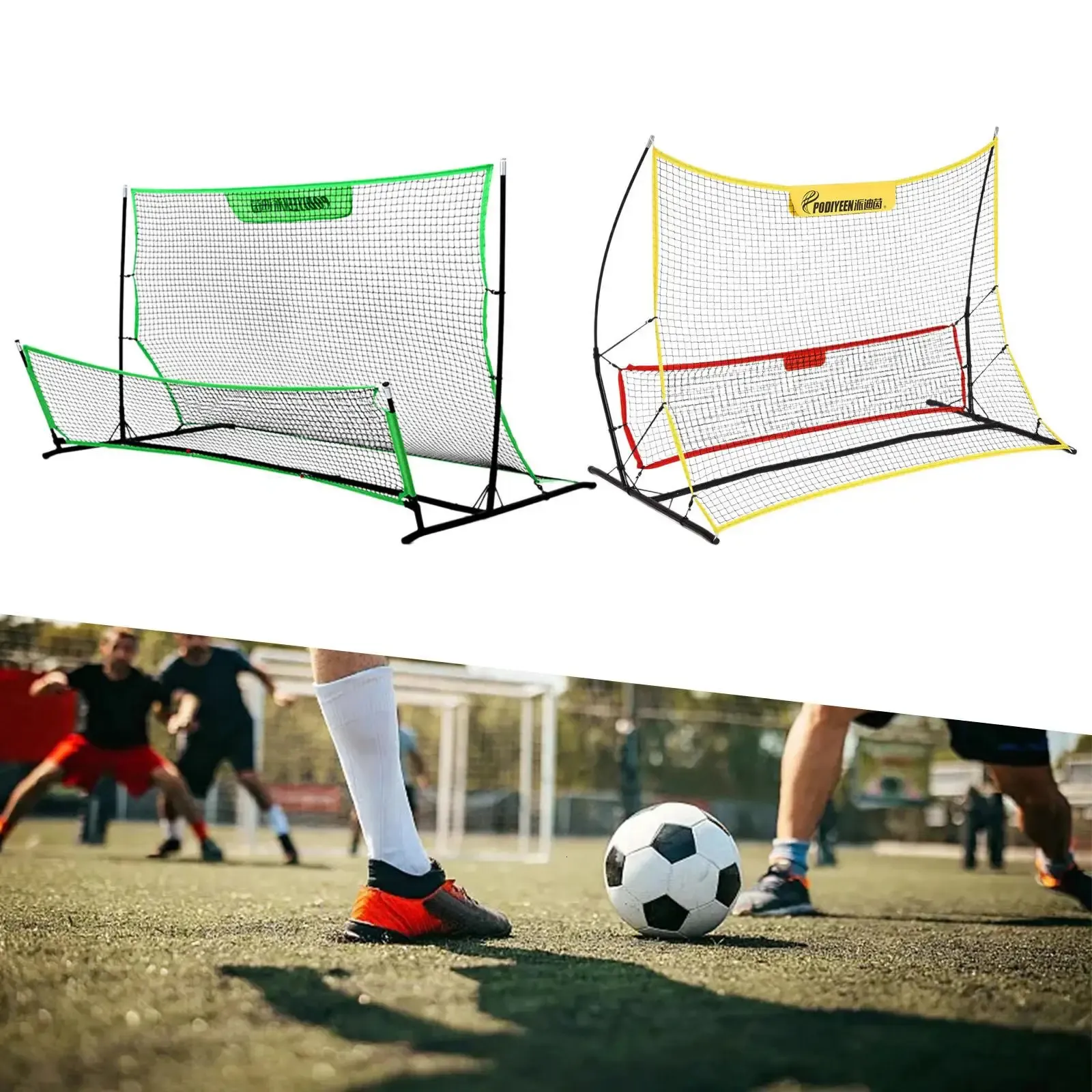 Soccer Rebounder Net Outdoor Sports Portable Soccer Trainer Net for Volley