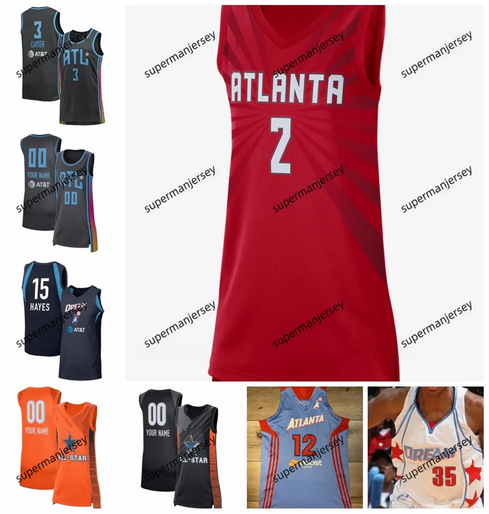 2024 Mulheres Atlantas Jersey de basquete dos sonhos Nyadiew Puoch Isobel Borlase Matilde Villa Haley Jones Laethia Amihhere Jordin Canadá Khadijiah Cave Tina Charles AAA