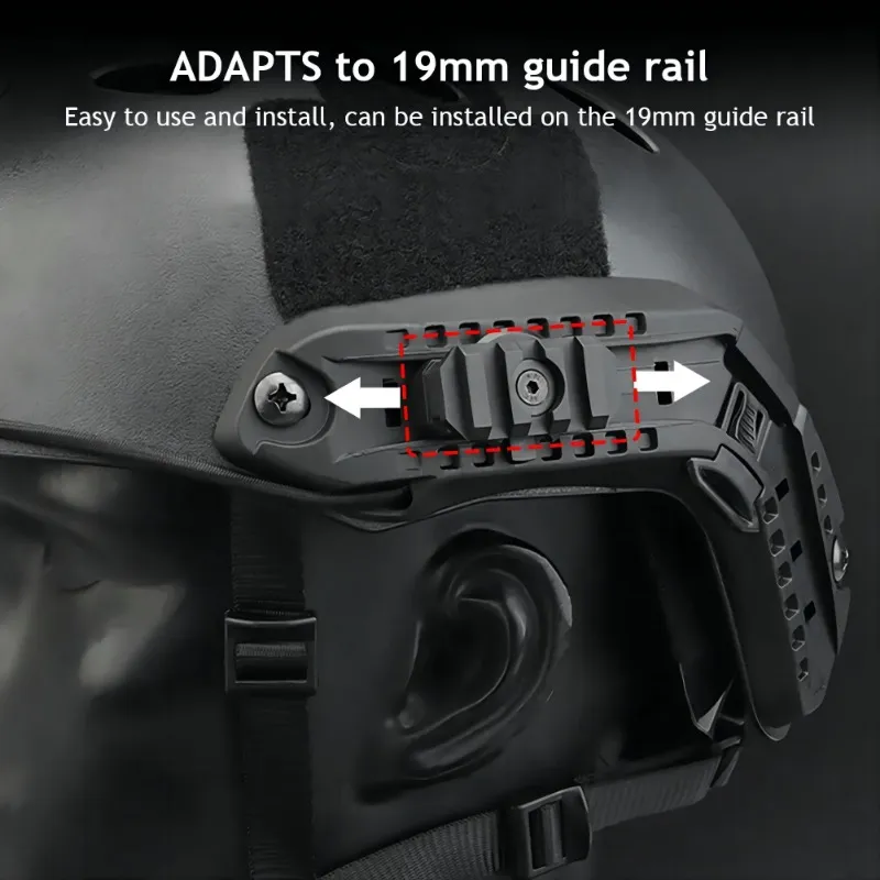 19mm Tactical Helmet Side Rail Mount Adapter 360 graders järnvägsrotation
