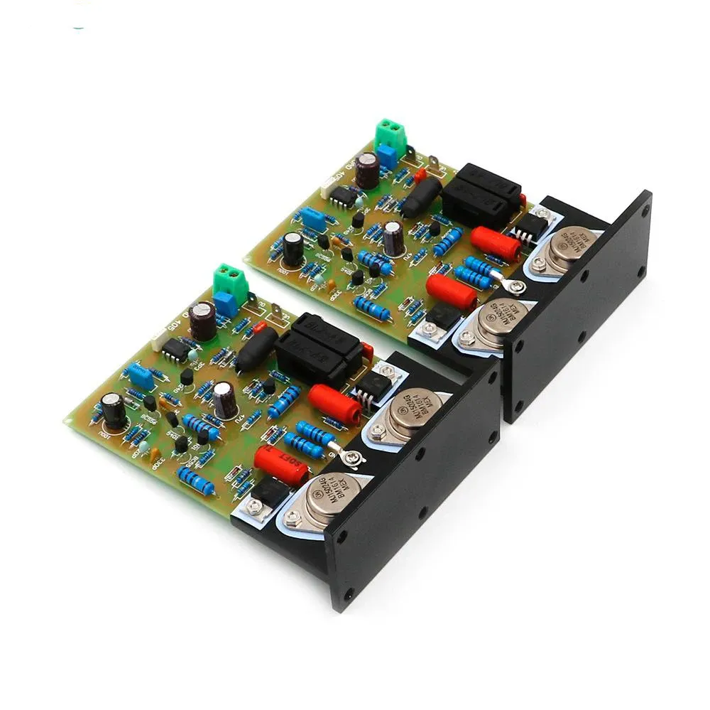 Versterker Hifi Quad405 Kloonversterkerbord / PCB / Kit MJ15024+Angle Aluminium (2 -kanaals) 100W*2 Amp