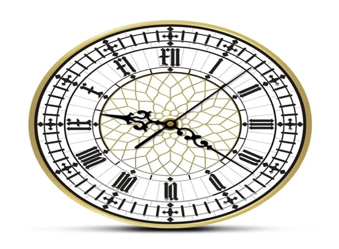 Big Ben Clock المعاصرة الحديثة على مدار الساعة الرجعية الصامتة غير الموقوتة الجدار مشاهدة الإنجليزية ديكور المنزل العظمى بريطانيا لندن هدية LJ204369392