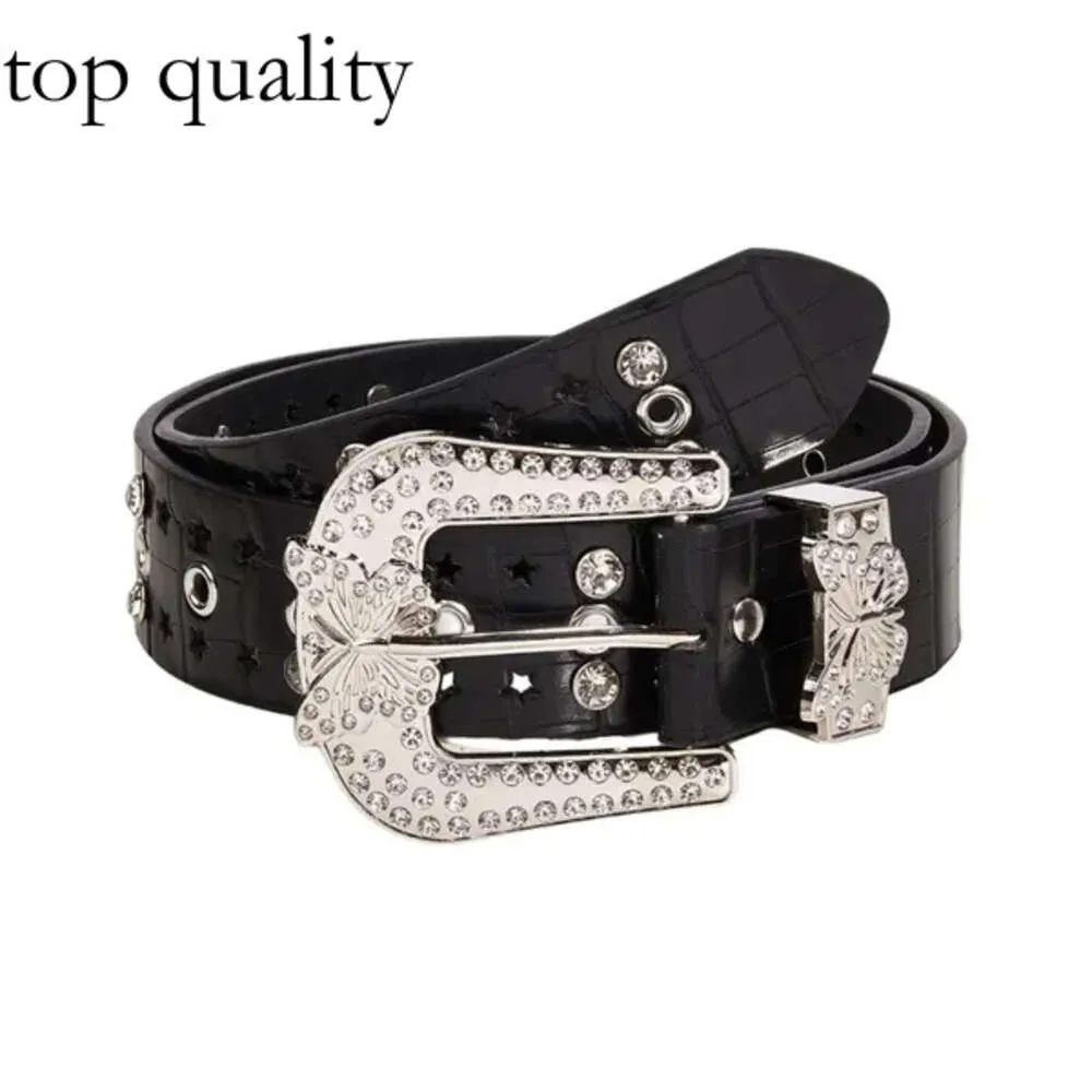 Ceintures de ceinture Pu ceinture avec boucle de papillon de diamant pour les amateurs de mode jeans jupe 360