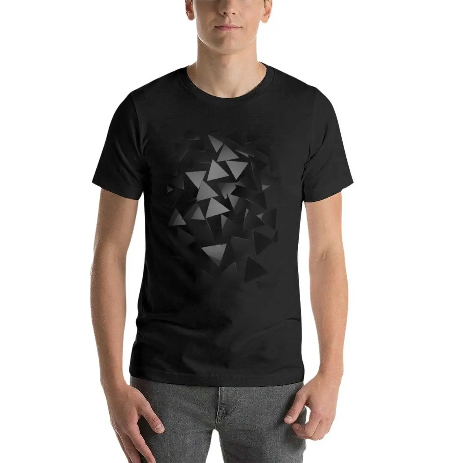남자 티셔츠 삼각형 티셔츠 레트로 여름 의류 애니메이션 의류 남성 스포츠웨어 2405