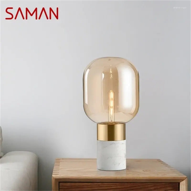 Table Lamps SAMAN Nordic Simple Creative Lamp Modern LED Desk Lighting Decorative For Home Bedside