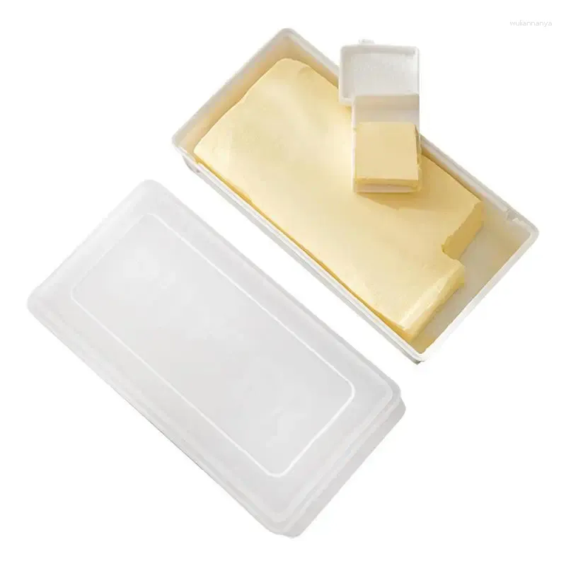 Bouteilles de rangement Plat de beurre avec couvercle COMPRESSION DU BOX DE RETUSSION FRANT POUR LA SLICER DE FROMAGE DE FROMAGE ARRIÈRE DU REMORATION