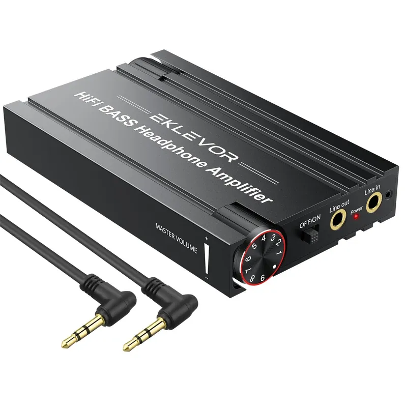 Amplificateurs 16600Ω Amplificateur de casque Portable HiFi Bass Boost 3,5 mm amplificateur d'écouteur rechargeable avec contrôle du volume