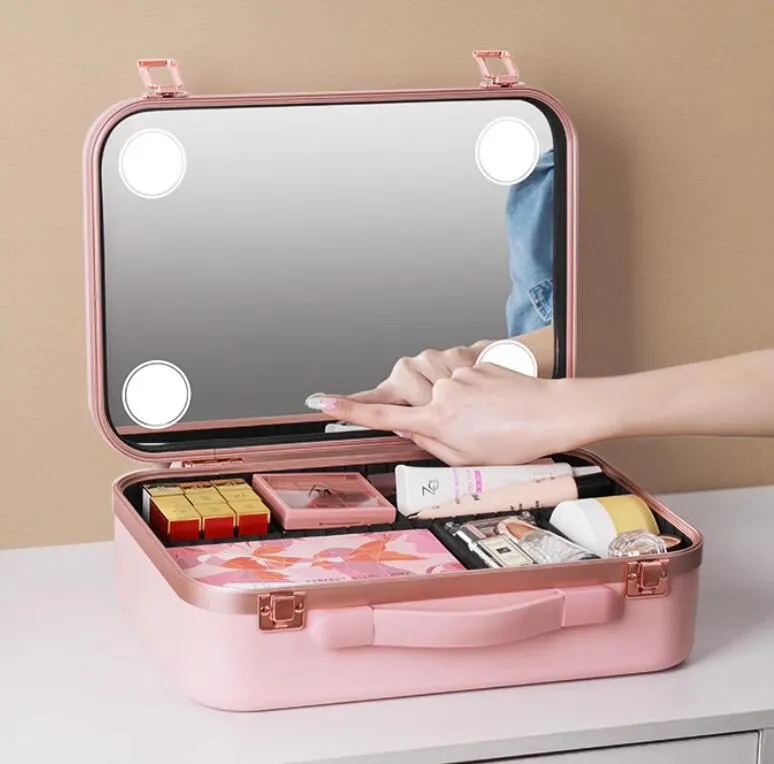 Portable Portable Vanity Case With Large Capacity Mirror And Travel Functionality Ideal For Artists And Beauty Enthusiasts From Benhuanli 116.76 DHgate.Com