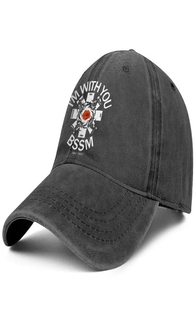 RHCP Red Chili Peppers Cool Logo noir pour hommes et femmes Baseball Denim Cap Designer Custom Vintage Vintage mignon élégant P9189710