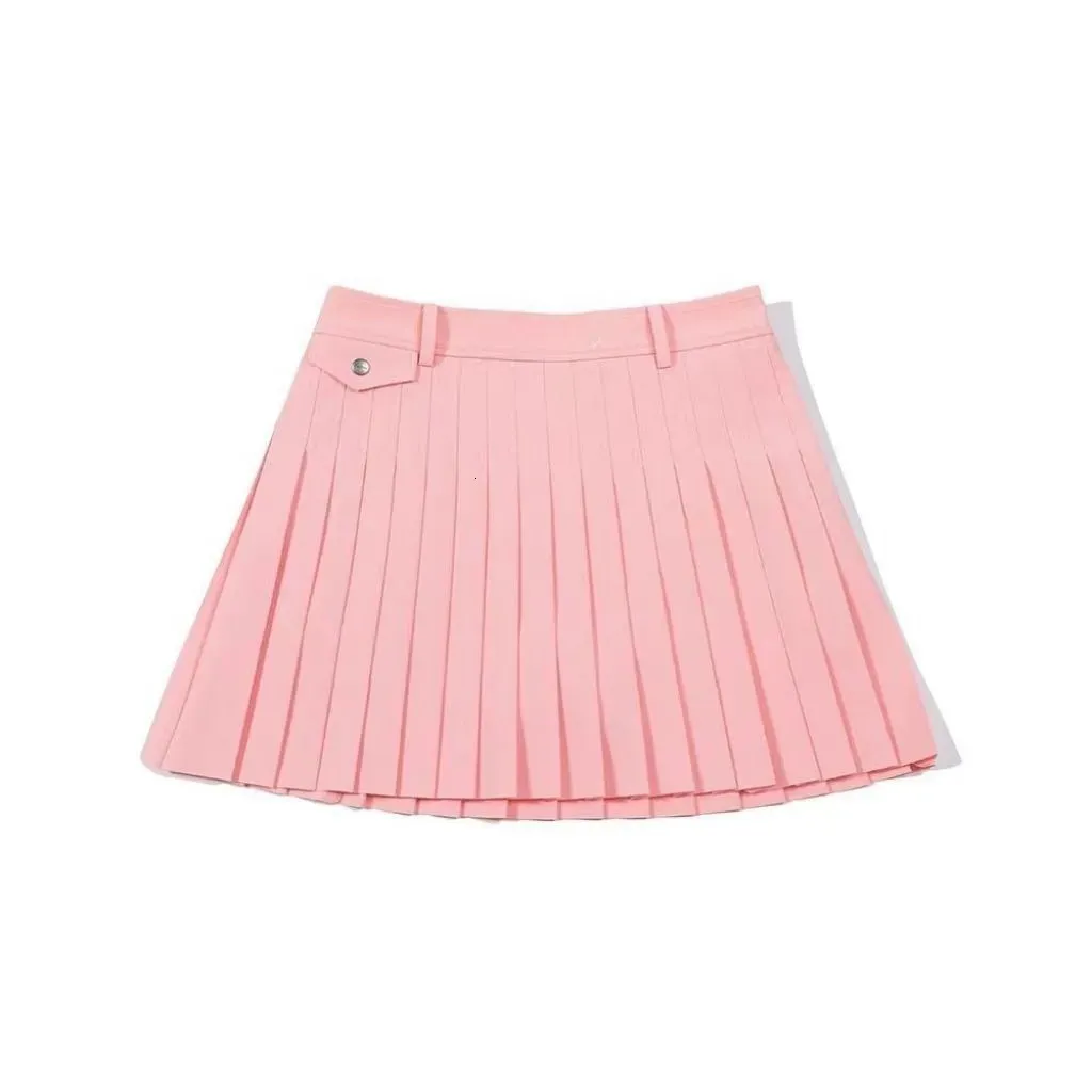 2024 Golf Clothing Womens Classic Solid Color All-match Sports Casual Skirt Anti-running Pleated Skirt Selling 240506