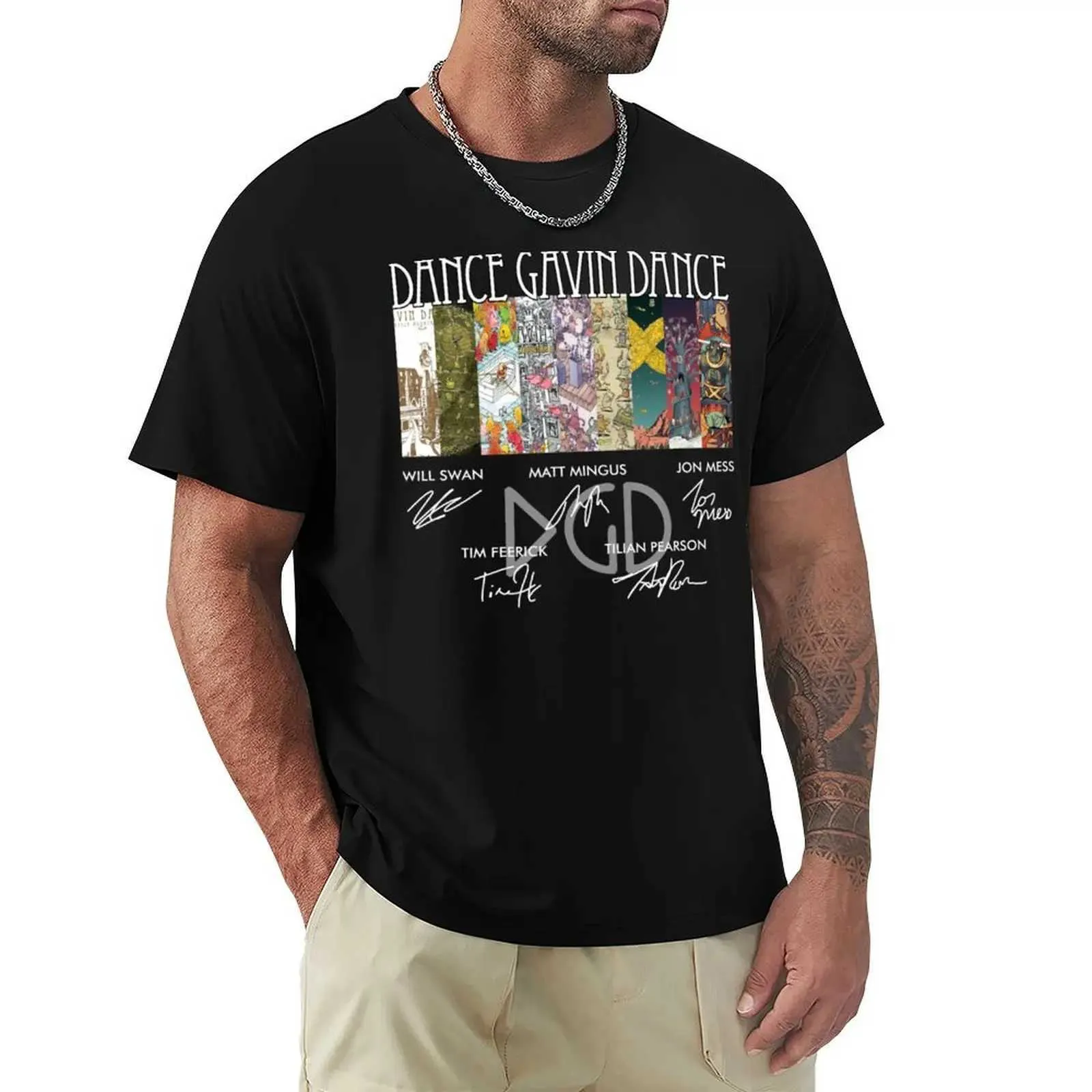 T-shirt maschile Dance Gavin Dance Will Swan Matt Mingus Jon Mess Trending Trending Youth Youth T-shirt Summer Mens Vintage T-shirtl2405