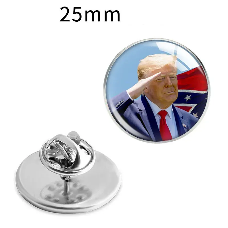 2024 Trump Brooches American Election Trump Metal Badge Pins Glass Brooch 9 Style