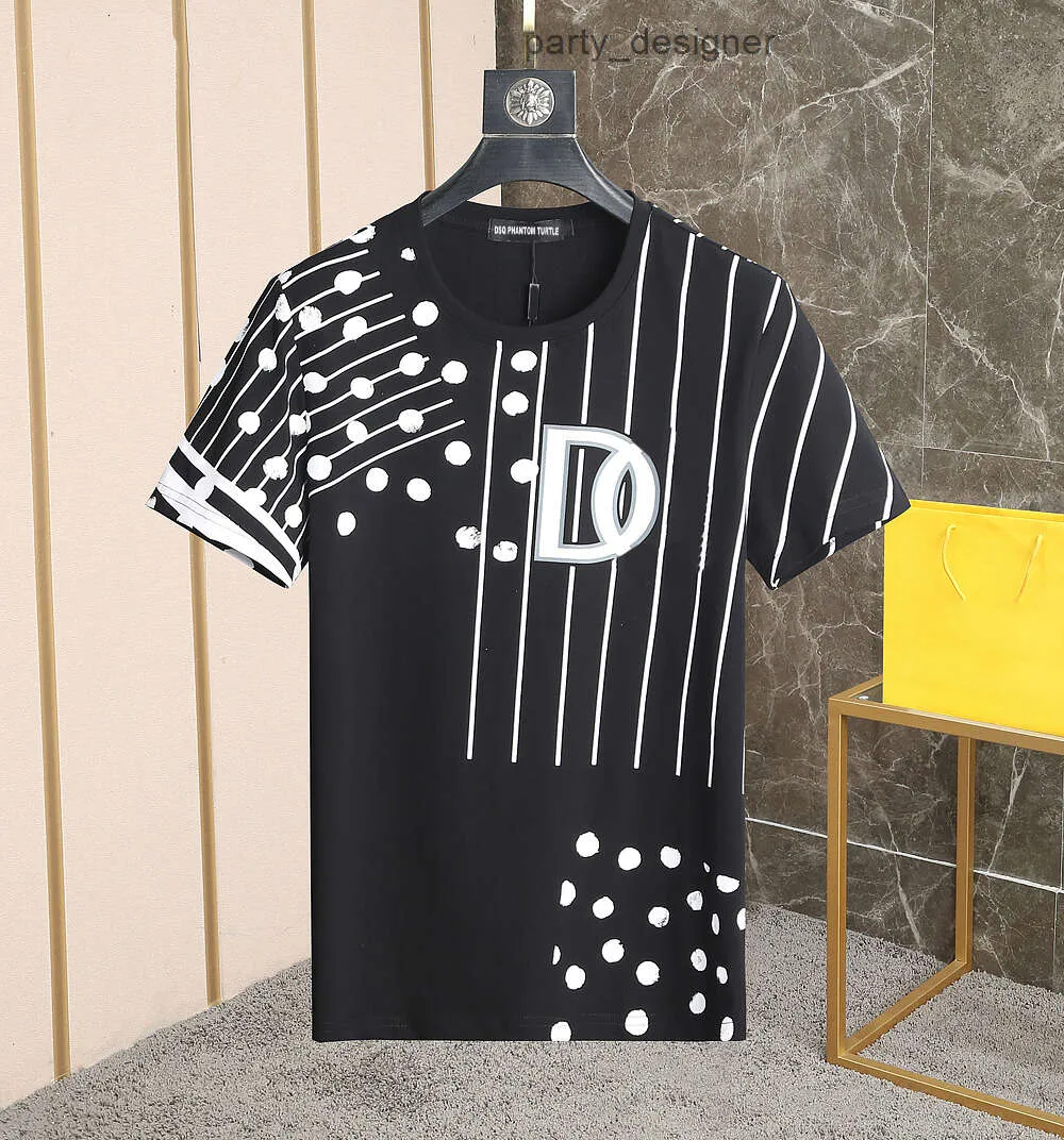 dg dolce gabbana Вы und s Herren Designer T -Shirt Italienisch Milan Fashion Polka Dot mit gestreiftem Druck T -Shirt Schwarz weiß Hip Hop Streetwear 100 Baumwoll Y8S3 NFUR