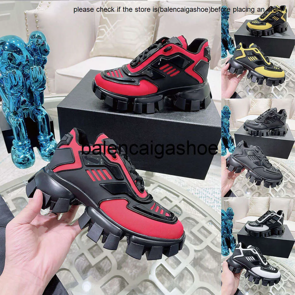 pradshoes män prades kvinnor skor sport löpskor molnburst thunder lyxplattform designer spetsar låga låga utomhusgummi sulad träning pappa mens