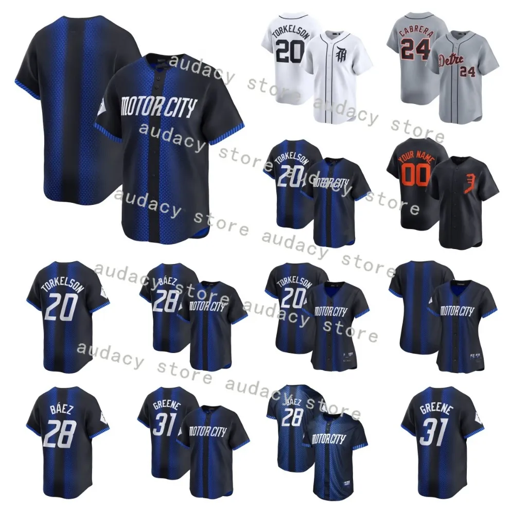 Spencer Torkelson 2024 City Connect Tigers Jersey Riley Greene Matt Vierling Javier Baez Jake Rogers Carson Kelly Meadows Zach McKinstry hot sale Miguel Cabrera