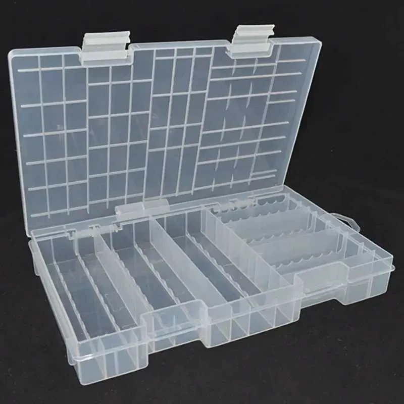Opslagboxen Bins Hard Plastic Impact Resistent en Wear Resistant Storage Box Battery Practical Organisation Transparant Internal Company Q2405061