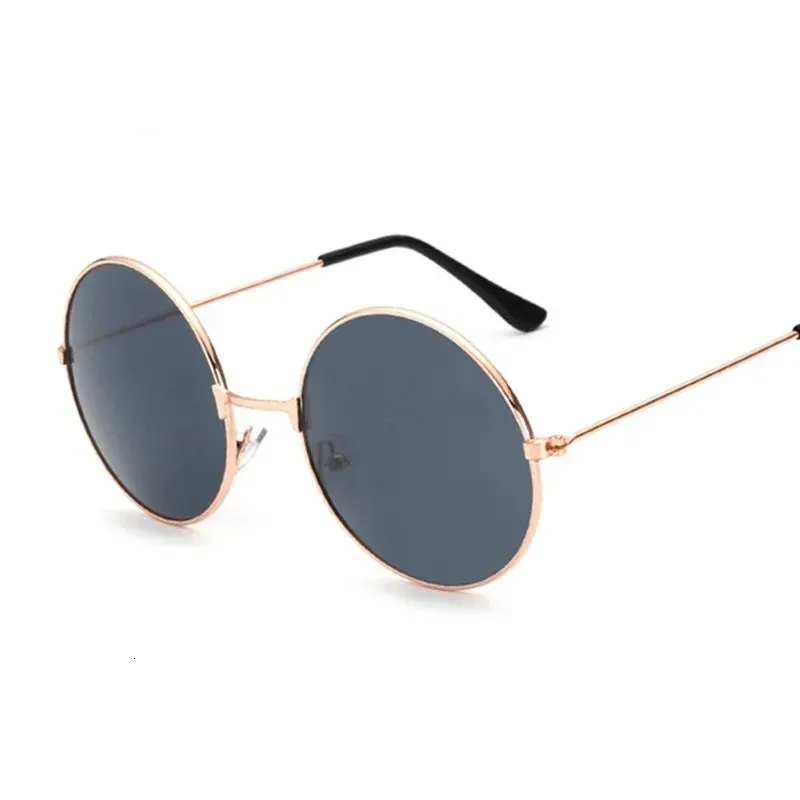 Small Small Round Sunglasse Vintage Brand Shades Black Metal Sun Glasses For Women Fashion Designer Lunette 240425